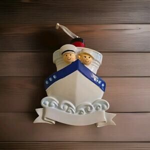 Family of 2 / Couple Cruise Ship POLAR X Personalizable Christmas Tree Ornament